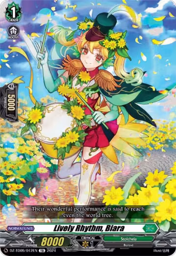 Lively Rhythm, Biara (DZ-TD05/012EN), DZ-TD05: Start Up Trial Deck "Stoicheia" — Vanguard card price