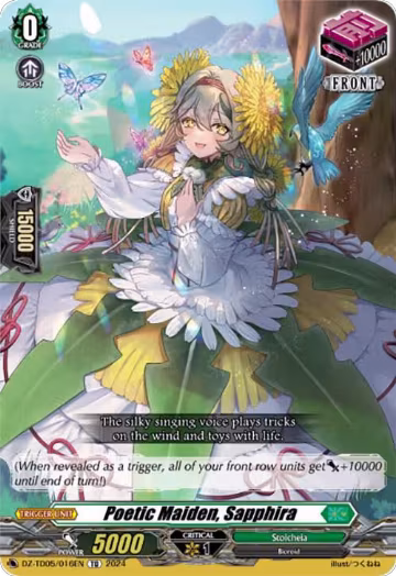 Poetic Maiden, Sapphira (DZ-TD05/016EN), DZ-TD05: Start Up Trial Deck "Stoicheia" — Vanguard card price