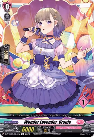 Wonder Lavender, Ursule (1) (DZ-TD06/004EN), DZ-TD06: Start Up Trial Deck "Lyrical Monasterio" — Vanguard card price