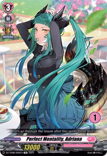 Perfect Mentality, Adriana (1) (DZ-TD06/006EN), DZ-TD06: Start Up Trial Deck "Lyrical Monasterio" — Vanguard card price