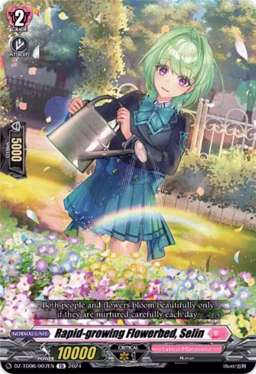 Rapid-growing Flowerbed, Selin (DZ-TD06/007EN), DZ-TD06: Start Up Trial Deck "Lyrical Monasterio" — Vanguard card price