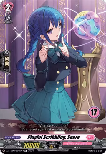 Playful Scribbling, Seere (17) (DZ-TD06/008EN), DZ-TD06: Start Up Trial Deck "Lyrical Monasterio" — Vanguard card price