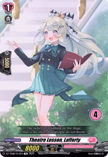 Theatre Lesson, Lafferty (4) (DZ-TD06/010EN), DZ-TD06: Start Up Trial Deck "Lyrical Monasterio" — Vanguard card price