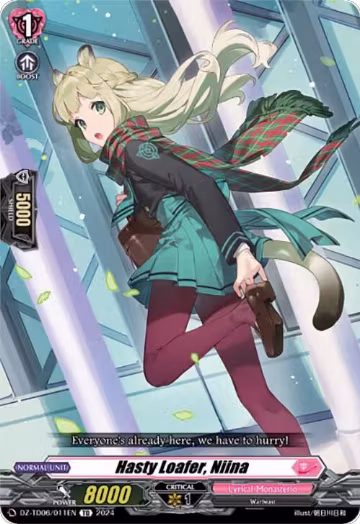 Hasty Loafer, Niina (DZ-TD06/011EN), DZ-TD06: Start Up Trial Deck "Lyrical Monasterio" — Vanguard card price