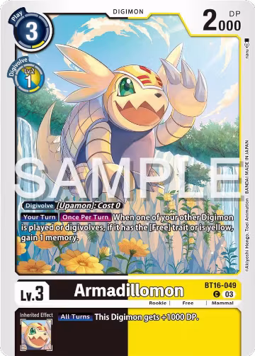 Armadillomon (BT16-049 C), Beginning Observer — Digimon card price