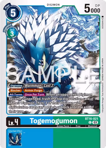 Togemogumon (BT16-021 C), Beginning Observer — Digimon card price