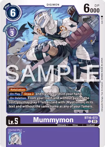 Mummymon (BT16-073 C), Beginning Observer — Digimon card price
