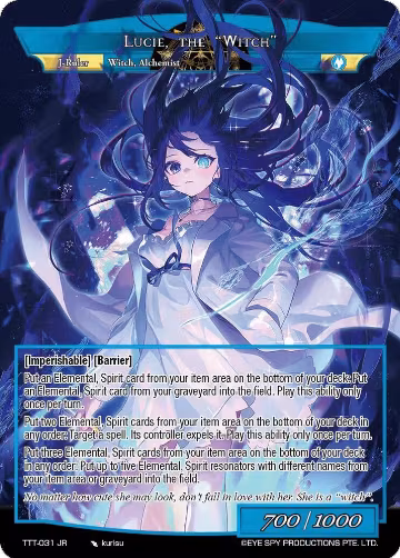 Lucie, Synthetic Alchemist // Lucie, the "Witch" (TTT-031 JR), Thoth of the Trinity — Force of Will card price