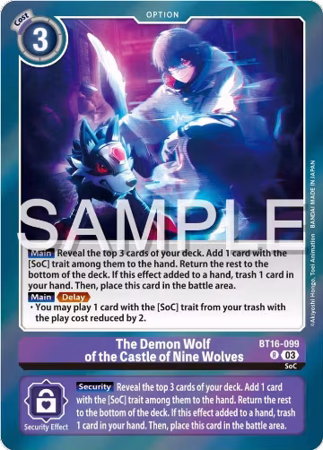 The Demon Wolf of the Castle of Nine Wolves (BT16-099 R), Beginning Observer — Digimon card price