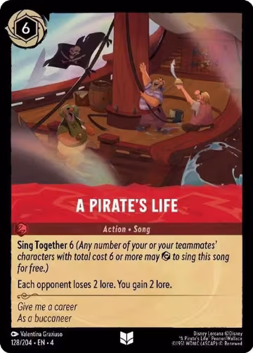 A Pirate's Life (128/204), Ursula's Return — Lorcana card price
