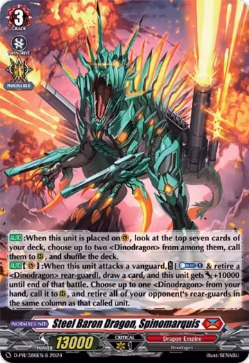 Steel Baron Dragon, Spinomarquis (Foil) (D-PR/386EN-S), D Promo Cards — Vanguard card price