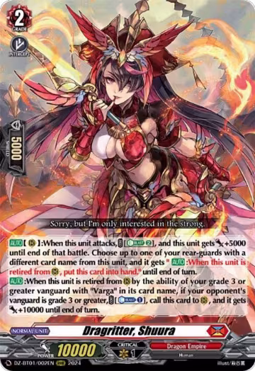 Dragritter, Shuura (DZ-BT01/002EN), DZ-BT01: Fated Clash — Vanguard card price