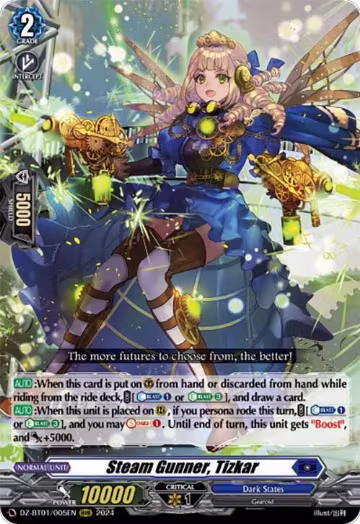 Steam Gunner, Tizkar (DZ-BT01/005EN), DZ-BT01: Fated Clash — Vanguard card price