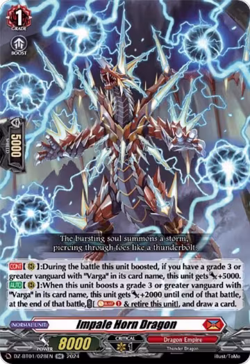 Impale Horn Dragon (DZ-BT01/028EN), DZ-BT01: Fated Clash — Vanguard card price