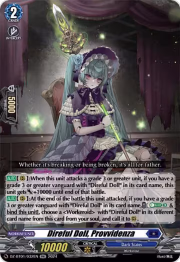 Direful Doll, Provvidenza (DZ-BT01/032EN), DZ-BT01: Fated Clash — Vanguard card price