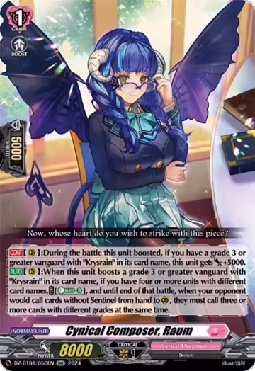 Cynical Composer, Raum (DZ-BT01/050EN), DZ-BT01: Fated Clash — Vanguard card price