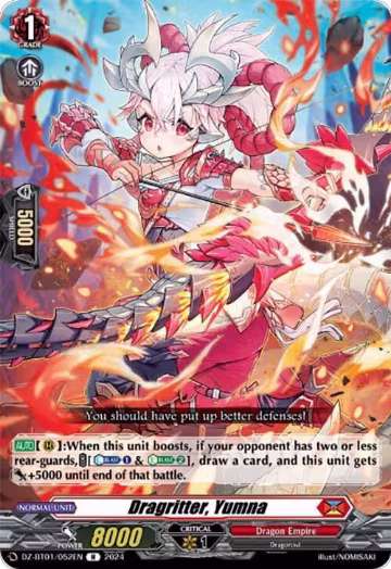 Dragritter, Yumna (DZ-BT01/052EN), DZ-BT01: Fated Clash — Vanguard card price