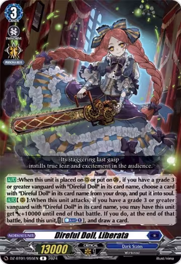 Direful Doll, Liberata (DZ-BT01/055EN), DZ-BT01: Fated Clash — Vanguard card price