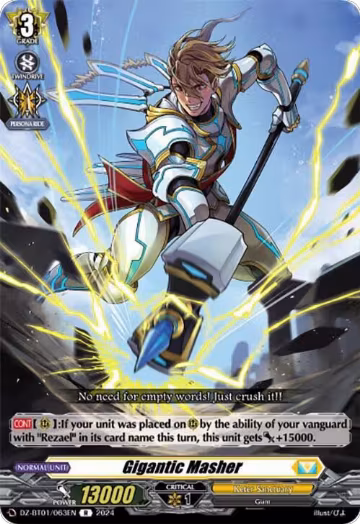 Gigantic Masher (DZ-BT01/063EN), DZ-BT01: Fated Clash — Vanguard card price