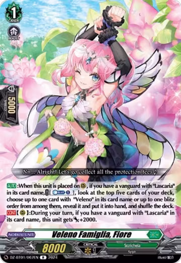 Veleno Famiglia, Fiore (DZ-BT01/067EN), DZ-BT01: Fated Clash — Vanguard card price