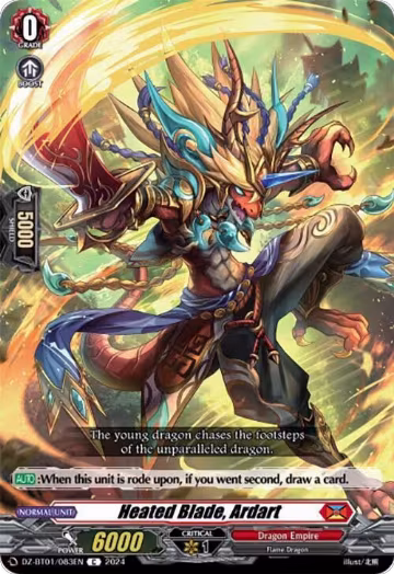 Heated Blade, Ardart (DZ-BT01/083EN), DZ-BT01: Fated Clash — Vanguard card price