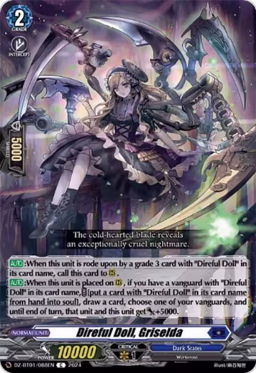 Direful Doll, Griselda (DZ-BT01/088EN), DZ-BT01: Fated Clash — Vanguard card price
