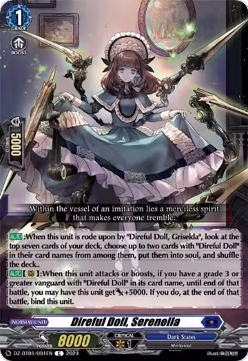 Direful Doll, Serenella (DZ-BT01/091EN), DZ-BT01: Fated Clash — Vanguard card price