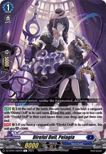 Direful Doll, Pelagia (DZ-BT01/092EN), DZ-BT01: Fated Clash — Vanguard card price