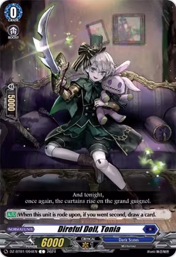 Direful Doll, Tonia (DZ-BT01/094EN), DZ-BT01: Fated Clash — Vanguard card price