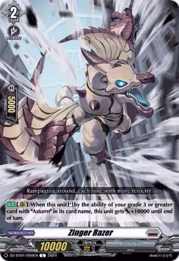 Zinger Razer (DZ-BT01/099EN), DZ-BT01: Fated Clash — Vanguard card price
