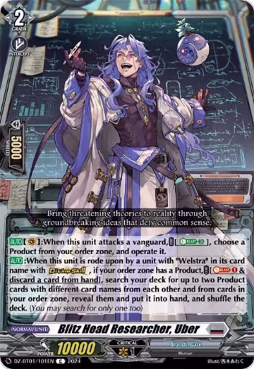 Blitz Head Researcher, Uber (DZ-BT01/101EN), DZ-BT01: Fated Clash — Vanguard card price