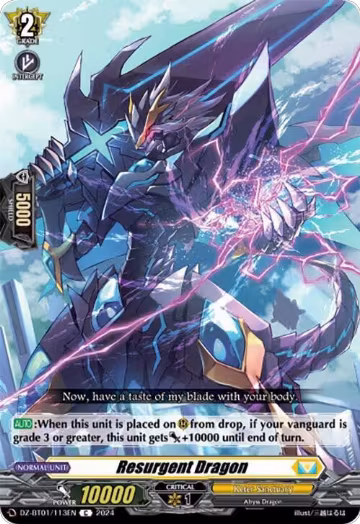 Resurgent Dragon (DZ-BT01/113EN), DZ-BT01: Fated Clash — Vanguard card price