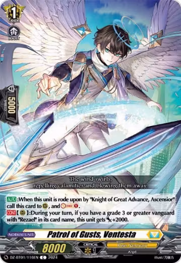 Patrol of Gusts, Ventesta (DZ-BT01/116EN), DZ-BT01: Fated Clash — Vanguard card price