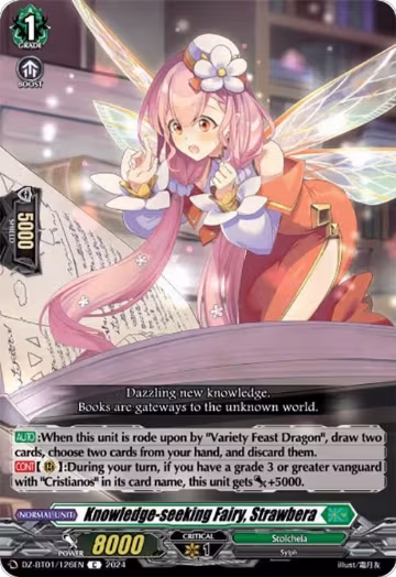 Knowledge-seeking Fairy, Strawbera (DZ-BT01/126EN), DZ-BT01: Fated Clash — Vanguard card price