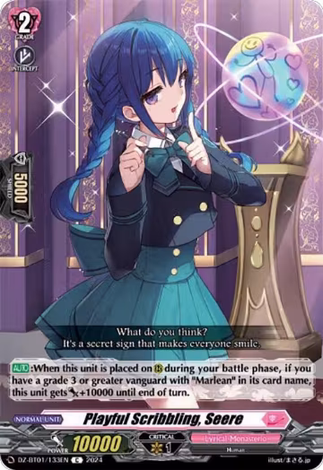 Playful Scribbling, Seere (DZ-BT01/133EN), DZ-BT01: Fated Clash — Vanguard card price