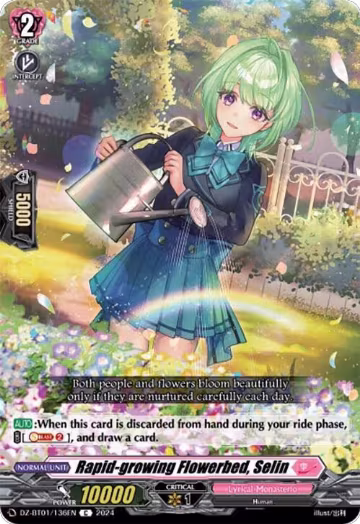 Rapid-growing Flowerbed, Selin (DZ-BT01/136EN), DZ-BT01: Fated Clash — Vanguard card price