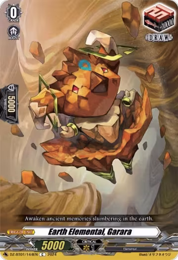 Earth Elemental, Garara (DZ-BT01/144EN), DZ-BT01: Fated Clash — Vanguard card price