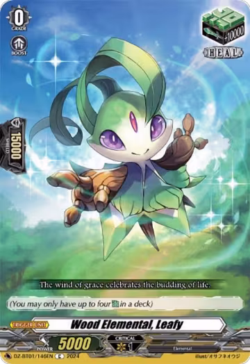 Wood Elemental, Leafy (DZ-BT01/146EN), DZ-BT01: Fated Clash — Vanguard card price