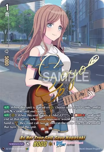 As Her True Self, Soyo Nagasaki (EXS) (DZ-BT01/EXS09EN), DZ-BT01: Fated Clash — Vanguard card price