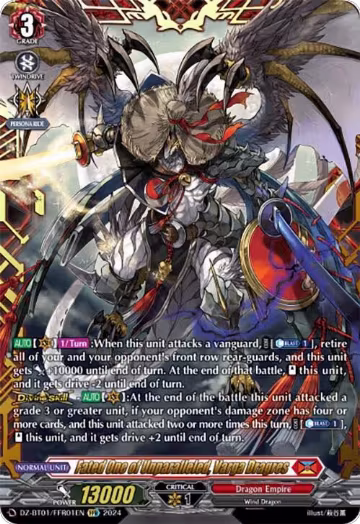 Fated One of Unparalleled, Varga Dragres (FFR) (DZ-BT01/FFR01EN), DZ-BT01: Fated Clash — Vanguard card price