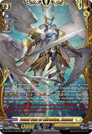 Fated One of Miracles, Rezael (FFR) (DZ-BT01/FFR10EN), DZ-BT01: Fated Clash — Vanguard card price