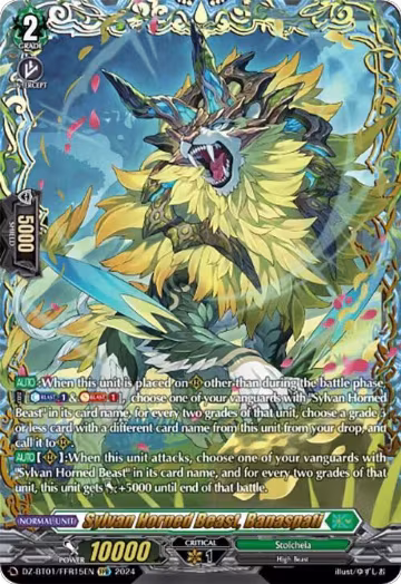 Sylvan Horned Beast, Banaspati (FFR) (DZ-BT01/FFR15EN), DZ-BT01: Fated Clash — Vanguard card price
