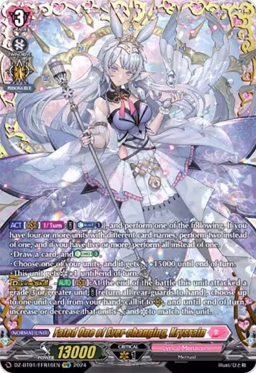 Fated One of Ever-changing, Krysrain (FFR) (DZ-BT01/FFR16EN), DZ-BT01: Fated Clash — Vanguard card price