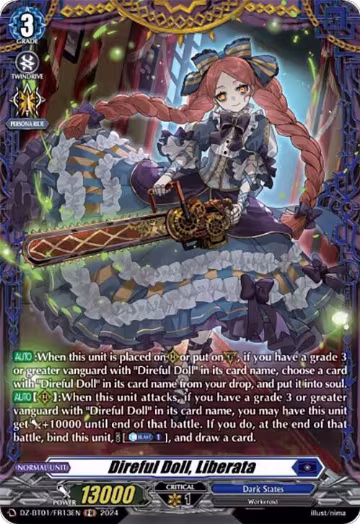 Direful Doll, Liberata (FR) (DZ-BT01/FR13EN), DZ-BT01: Fated Clash — Vanguard card price