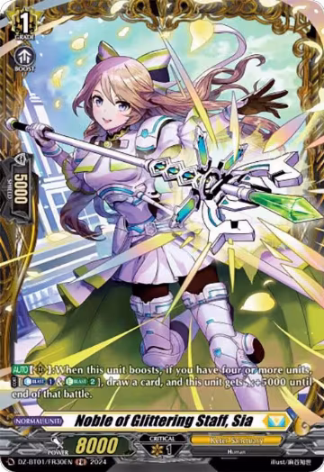 Noble of Glittering Staff, Sia (FR) (DZ-BT01/FR30EN), DZ-BT01: Fated Clash — Vanguard card price