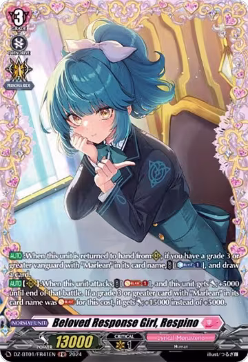 Beloved Response Girl, Respino (FR) (DZ-BT01/FR41EN), DZ-BT01: Fated Clash — Vanguard card price