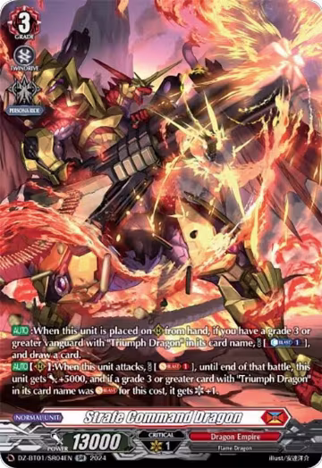 Strafe Command Dragon (SR) (DZ-BT01/SR04EN), DZ-BT01: Fated Clash — Vanguard card price