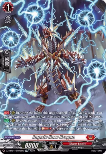 Impale Horn Dragon (SR) (DZ-BT01/SR05EN), DZ-BT01: Fated Clash — Vanguard card price