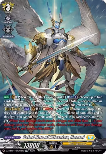 Fated One of Miracles, Rezael (SR) (DZ-BT01/SR22EN), DZ-BT01: Fated Clash — Vanguard card price