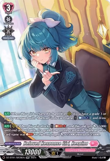 Beloved Response Girl, Respino (SR) (DZ-BT01/SR39EN), DZ-BT01: Fated Clash — Vanguard card price